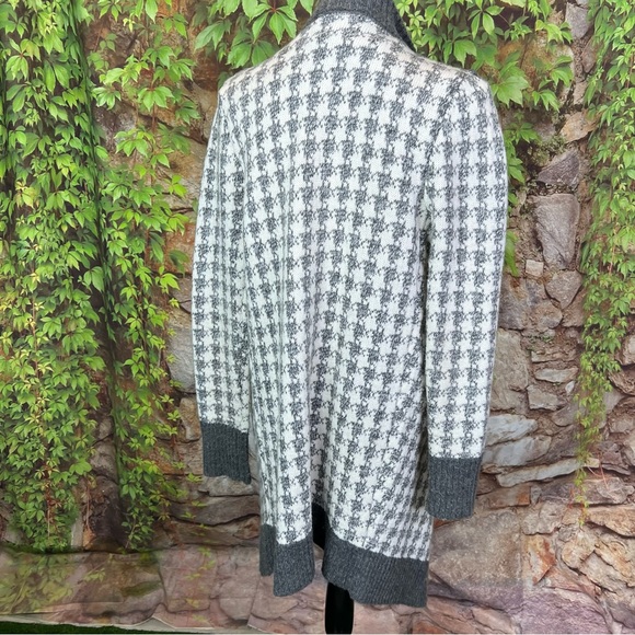 AEROPOSTALE Y2K Gray and Cream Houndstooth Open Cardigan, M - Picture 5 of 10